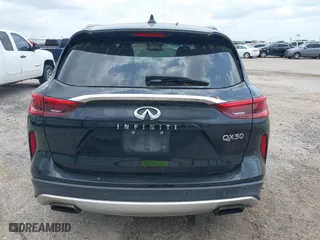2019 Infiniti QX50 LUXE with VIN 3PCAJ5M35KF100862, listed as a IAAI auction lot 42117385 with 81,089 mi miles. Bid and sale history available at carsss.com. Image 16.