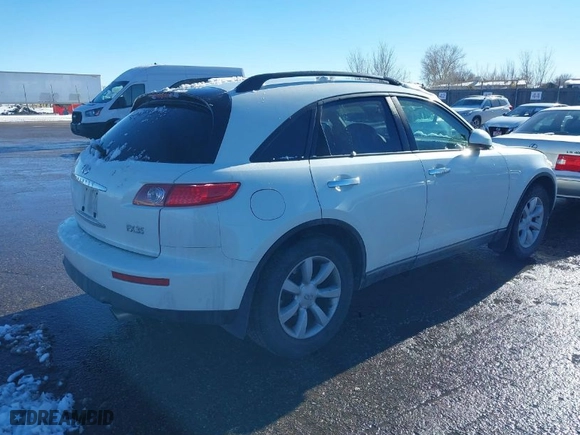 2005 Infiniti FX35 with VIN JNRAS08U95X110324, listed as a IAAI auction lot 41267535 with NaN miles. Bid and sale history available at carsss.com. Image 4.