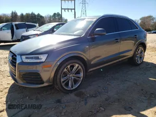 2018 Audi Q3 Premium Plus with VIN WA1JCCFS7JR020792, listed as a Copart auction lot 46618355 with 146,865 mi miles and Salvage Title. Bid and sale history available at carsss.com. Image 1.