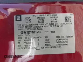 2013 Chevrolet Silverado 1500 LT with VIN 1GCRKSE77DZ215203, listed as a IAAI auction lot 42200656 with 115,102 mi miles and . Bid and sale history available at DreamBid. Image 9.