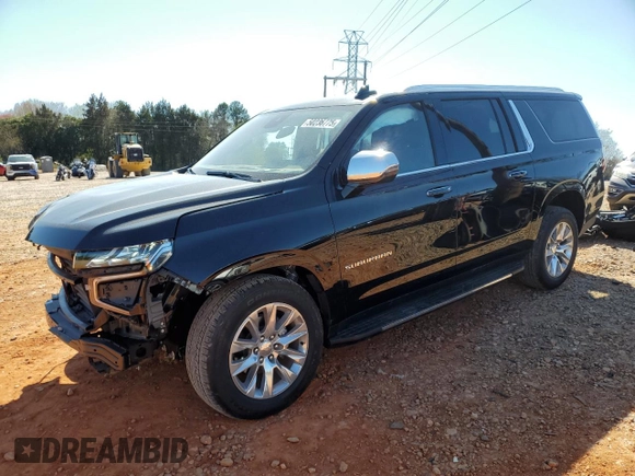 2023 Chevrolet Suburban Premier with VIN 1GNSCFKD1PR135410, listed as a Copart auction lot 50236775 with 40,364 mi miles and Salvage title. Bid and sale history available at DreamBid. Image 1.