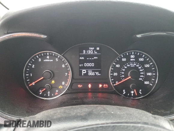 2016 Kia Forte LX with VIN KNAFK4A65G5567197, listed as a Copart auction lot 78432243 with 86,675 mi miles and Salvage Title. Bid and sale history available at carsss.com. Image 9.