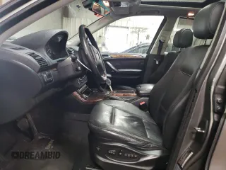 2005 BMW X5 3.0i with VIN 5UXFA13515LY23724, listed as a Copart auction lot 47836155 with 146,836 mi miles and Salvage Title. Bid and sale history available at carsss.com. Image 7.