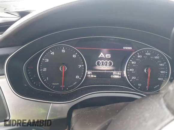 2016 Audi A6 Premium Plus with VIN WAUGFAFCXGN062925, listed as a IAAI auction lot 42016123 with 110,866 mi miles and . Bid and sale history available at DreamBid. Image 7.