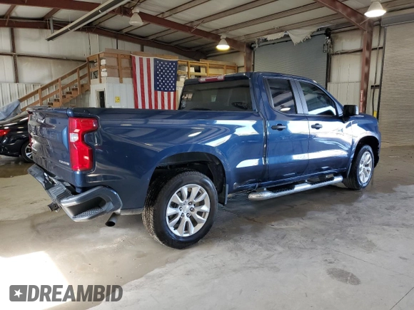 2020 Chevrolet Silverado 1500 Custom with VIN 1GCRWBEK2LZ292536, listed as a Copart auction lot 79462384 with 53,994 mi miles and Clean Title. Bid and sale history available at carsss.com. Image 3.