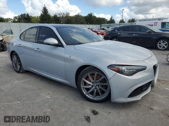2022 Alfa Romeo Giulia Ti with VIN ZARFAMBN4N7664653, listed as a Copart auction lot 76199504 with 40,794 mi miles and Salvage Title. Bid and sale history available at carsss.com. Image 4.