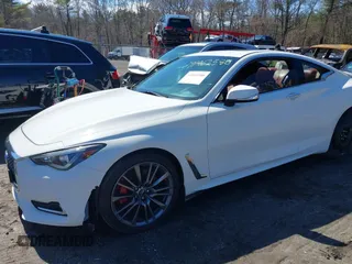 2017 Infiniti Q60 Red Sport 400 with VIN JN1FV7ELXHM701112, listed as a IAAI auction lot 41862580 with 89,385 mi miles and . Bid and sale history available at carsss.com. Image 17.
