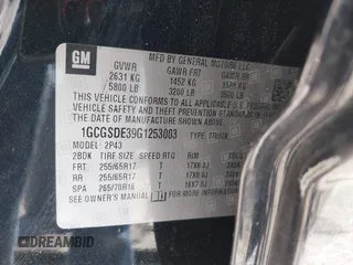 2016 Chevrolet Colorado 2WD Z71 z VIN 1GCGSDE39G1253003, wystawiony jako IAAI lot #41830474 z przebiegiem 74 000 mil mil oraz . Historia ofert i sprzedaży dostępna na DreamBid. Obrazek 9.