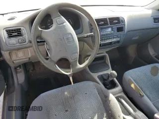 1997 Honda Civic DX with VIN 1HGEJ612XVL075429, listed as a Copart auction lot 76950574 with 0 mi miles and Salvage Title. Bid and sale history available at carsss.com. Image 8.