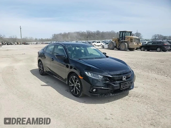 2019 Honda Civic Sport with VIN 2HGFC2F85KH590674, listed as a Copart auction lot 54452595 with 12,610 mi miles and Salvage Title. Bid and sale history available at DreamBid. Image 13.