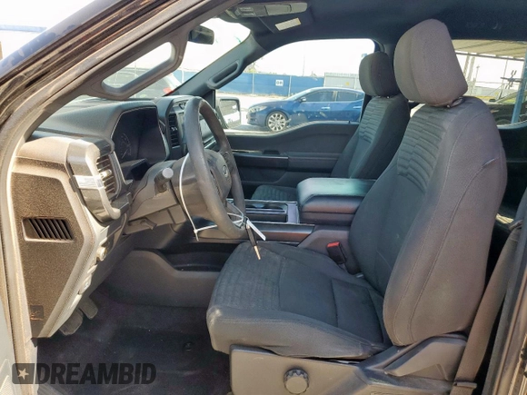2021 Ford F-150 XL with VIN 1FTFW1E54MFC29139, listed as a Copart auction lot 58567465 with 54,551 mi miles and Salvage title. Bid and sale history available at DreamBid. Image 7.