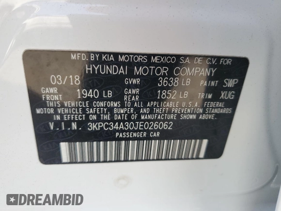 2018 Hyundai Accent Limited with VIN 3KPC34A30JE026062, listed as a Copart auction lot 78673014 with 139,789 mi miles and Salvage Title. Bid and sale history available at carsss.com. Image 12.