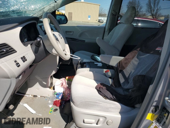 2013 Toyota Sienna LE with VIN 5TDJK3DC9DS058342, listed as a Copart auction lot 47206395 with 169,762 mi miles and Salvage Title. Bid and sale history available at carsss.com. Image 7.