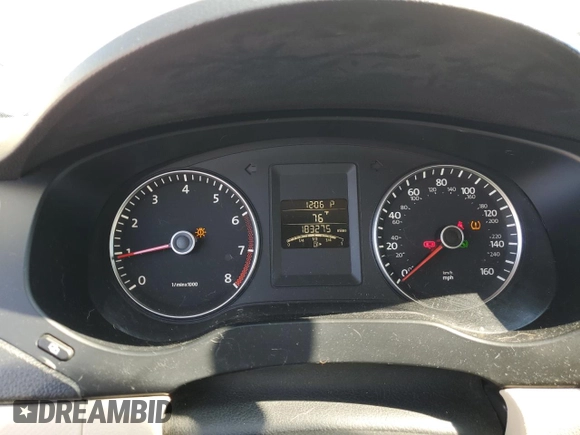 2012 Volkswagen Jetta SE with VIN 3VWDP7AJ7CM306835, listed as a Copart auction lot 63451365 with 183,275 mi miles and Clean title. Bid and sale history available at DreamBid. Image 9.