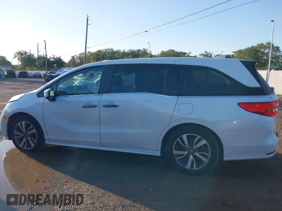2022 Honda Odyssey Touring with VIN 5FNRL6H85NB058948, listed as a IAAI auction lot 42579157 with 53,669 mi miles and . Bid and sale history available at DreamBid. Image 14.