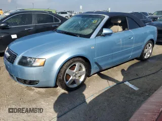 2004 Audi A4 1.8T with VIN WAUAC48H64K014294, listed as a Copart auction lot 74530054 with 85,916 mi miles and Non Repairable. Bid and sale history available at carsss.com. Image 1.