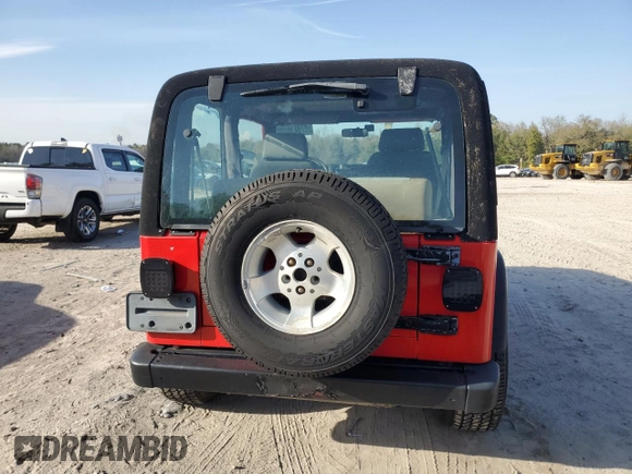 1999 Jeep Wrangler Sport with VIN 1J4FY19SXXP415934, listed as a Copart auction lot 47881675 with 184,876 mi miles and Salvage Title. Bid and sale history available at carsss.com. Image 6.