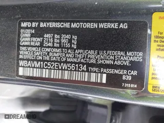 2014 BMW X1 sDrive28i with VIN WBAVM1C52EVW56134, listed as a IAAI auction lot 41941829 with 85,839 mi miles. Bid and sale history available at carsss.com. Image 9.