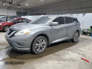 2016 Nissan Murano S with VIN 5N1AZ2MG9GN154678, listed as a Copart auction lot 43120595 with 138,030 mi miles and Salvage Title. Bid and sale history available at carsss.com. Image 1.