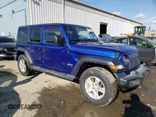 2019 Jeep Wrangler Unlimited Sport S with VIN 1C4HJXDG6KW582301, listed as a Copart auction lot 43180525 with 64,477 mi miles and Salvage title. Bid and sale history available at DreamBid. Image 4.