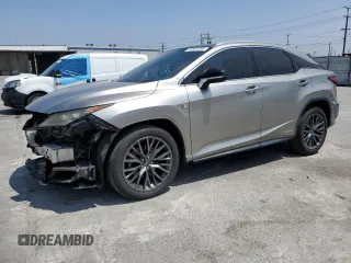 2019 Lexus RX 450h z VIN 2T2BGMCA6KC039793, wystawiony jako Copart lot #53854395 z przebiegiem 80 553 mil mil oraz Szkoda całkowita • Salvage title. Historia ofert i sprzedaży dostępna na DreamBid. Obrazek 1.