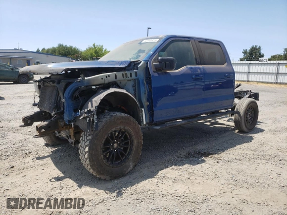 2023 Ford F-150 XL with VIN 1FTFW1E8XPKE23518, listed as a Copart auction lot 60340975 with 11,661 mi miles and Salvage title. Bid and sale history available at DreamBid. Image 1.