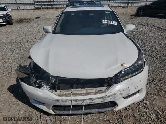 2014 Honda Accord Sedan EX-L with VIN 1HGCR3F82EA018777, listed as a Copart auction lot 48299665 with 107,504 mi miles and Salvage Title. Bid and sale history available at carsss.com. Image 5.