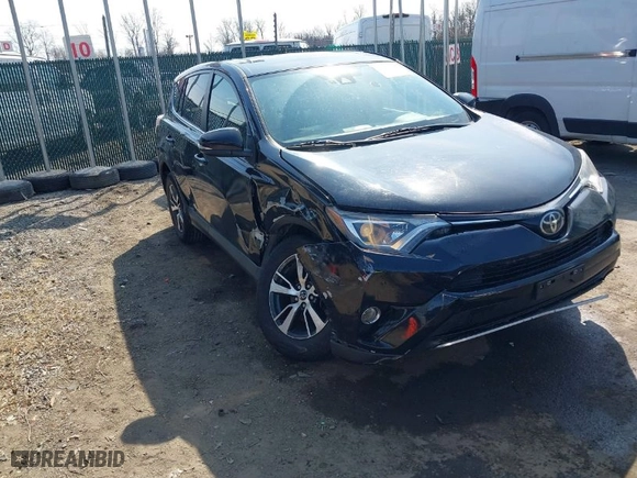 2018 Toyota RAV4 XLE with VIN 2T3WFREV6JW477658, listed as a IAAI auction lot 41706807 with 146,829 mi miles. Bid and sale history available at carsss.com. Image 1.