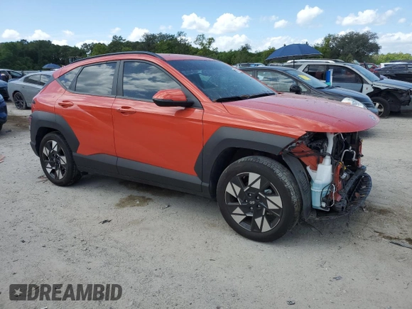 2024 Hyundai Kona SEL with VIN KM8HB3AB2RU115599, listed as a Copart auction lot 50888805 with 9,738 mi miles and Salvage Title. Bid and sale history available at DreamBid. Image 4.