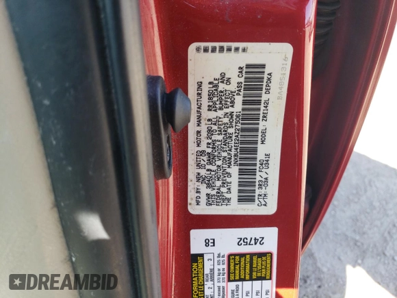 2010 Toyota Corolla with VIN 1NXBU4EE2AZ275061, listed as a Copart auction lot 52596765 with 113,833 mi miles and Salvage Title. Bid and sale history available at DreamBid. Image 12.