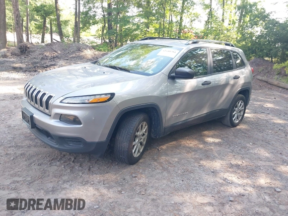 2017 Jeep Cherokee Sport with VIN 1C4PJLAB5HW596468, listed as a IAAI auction lot 42640784 with 115,553 mi miles and . Bid and sale history available at DreamBid. Image 2.