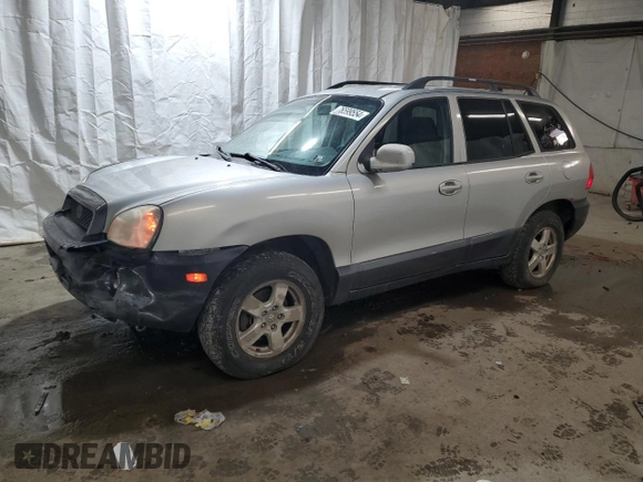 2004 Hyundai Santa Fe GLS with VIN KM8SC73D74U681615, listed as a Copart auction lot 76599554 with 163,530 mi miles and Salvage Title. Bid and sale history available at carsss.com. Image 1.