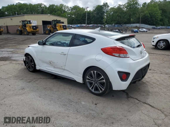 2016 Hyundai Veloster Turbo with VIN KMHTC6AE8GU279083, listed as a Copart auction lot 60443225 with 103,382 mi miles and Salvage title. Bid and sale history available at DreamBid. Image 2.