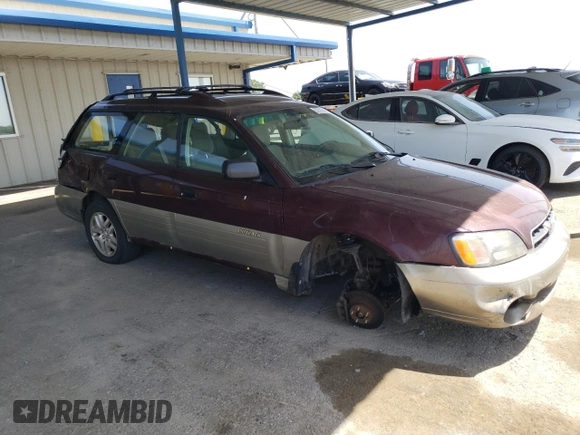 2000 Subaru Legacy Outback with VIN 4S3BH6654Y7673397, listed as a Copart auction lot 57311615 with 149,424 mi miles and Salvage title. Bid and sale history available at DreamBid. Image 4.