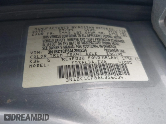 2010 Nissan Versa 1.8 S with VIN 3N1BC1CP8AL356234, listed as a IAAI auction lot 41894267 with 155,599 mi miles. Bid and sale history available at carsss.com. Image 9.