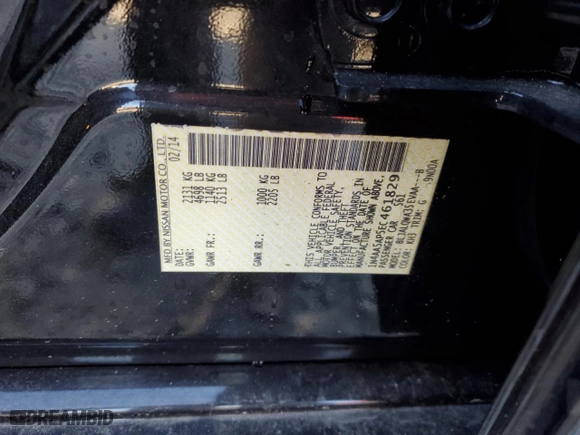 2014 Nissan Maxima 3.5 SV with VIN 1N4AA5AP5EC461829, listed as a Copart auction lot 85291084 with 106,020 mi miles and Salvage Title. Bid and sale history available at carsss.com. Image 12.