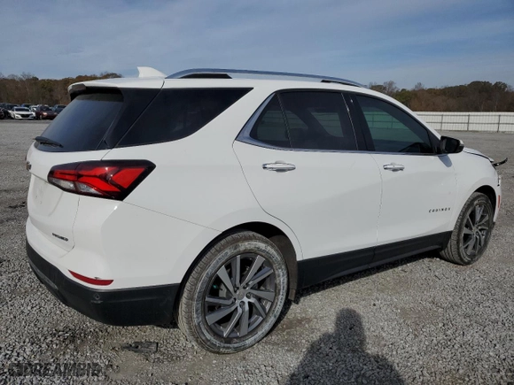 2022 Chevrolet Equinox Premier with VIN 3GNAXNEV3NS167784, listed as a Copart auction lot 81259994 with 26,218 mi miles and Salvage Title. Bid and sale history available at carsss.com. Image 3.