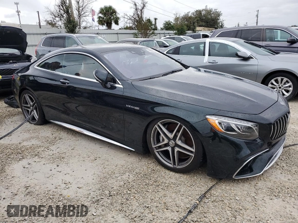 2018 Mercedes-Benz S 63 AMG with VIN WDDXJ8JB4JA034163, listed as a Copart auction lot 74268564 with Not Provided miles and Salvage Title. Bid and sale history available at DreamBid. Image 4.