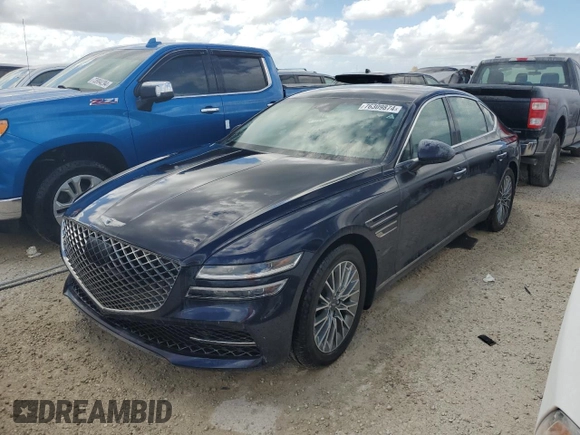 2023 Genesis G80 2.5T z VIN KMTGB4SC0PU194802, wystawiony jako Copart lot #76309874 z przebiegiem Nie podano mil oraz Nie do naprawy • Non repairable. Historia ofert i sprzedaży dostępna na DreamBid. Obrazek 1.