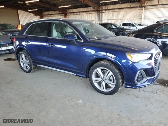 2023 Audi Q3 S line Premium Plus with VIN WA1EECF39P1058603, listed as a Copart auction lot 42395745 with 11,353 mi miles and Salvage Title. Bid and sale history available at carsss.com. Image 4.