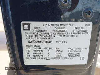 2006 Cadillac Escalade with VIN 1GYEC63NX6R148341, listed as a IAAI auction lot 42603913 with 219,673 mi miles and . Bid and sale history available at DreamBid. Image 9.