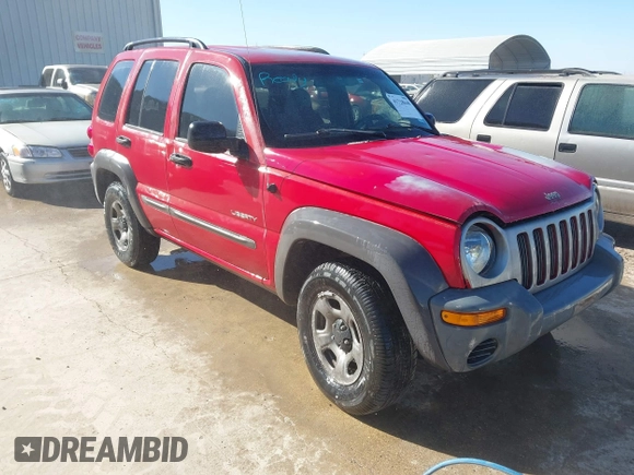 2004 Jeep Liberty Sport with VIN 1J4GL48KX4W108352, listed as a IAAI auction lot 41728648 with 162,132 mi miles. Bid and sale history available at carsss.com. Image 1.