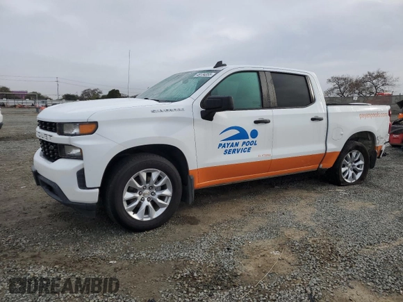 2022 Chevrolet Silverado 1500 Custom with VIN 3GCPWBEK9NG173246, listed as a Copart auction lot 49134355 with 66,452 mi miles and Salvage Title. Bid and sale history available at DreamBid. Image 1.