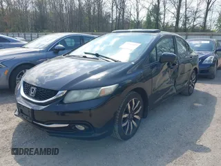 2015 Honda Civic Sedan EX-L with VIN 2HGFB2F93FH502464, listed as a IAAI auction lot 41956027 with 210,489 mi miles. Bid and sale history available at carsss.com. Image 17.