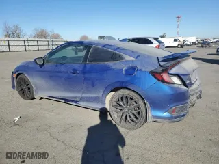 2020 Honda Civic Si Coupe with VIN 2HGFC3A53LH753374, listed as a Copart auction lot 81543424 with 92,643 mi miles and Salvage Title. Bid and sale history available at carsss.com. Image 2.