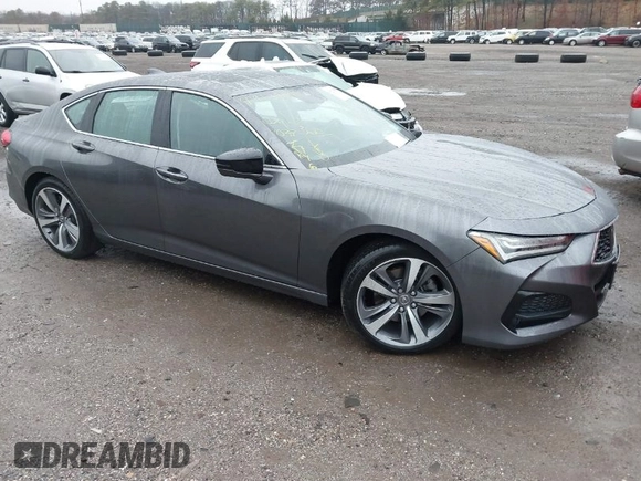 2021 Acura TLX w/Advance Package with VIN 19UUB6F62MA005535, listed as a IAAI auction lot 41913399 with 29,037 mi miles. Bid and sale history available at carsss.com. Image 1.