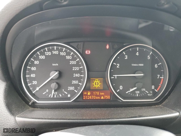 2008 BMW 1 Series 135i with VIN WBAUC73518VF22871, listed as a Copart auction lot 78215854 with 212,470 mi miles and Salvage Title. Bid and sale history available at carsss.com. Image 9.