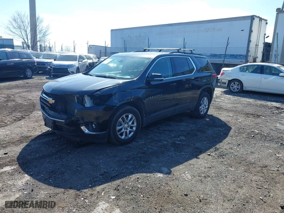 2020 Chevrolet Traverse LT Cloth with VIN 1GNEVGKW8LJ246849, listed as a IAAI auction lot 41652165 with 155,718 mi miles. Bid and sale history available at carsss.com. Image 2.