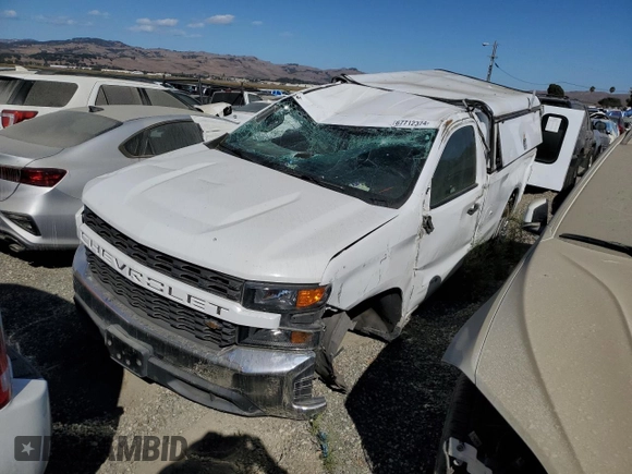 2019 Chevrolet Silverado 1500 Work Truck with VIN 3GCNWAEFXKG305477, listed as a Copart auction lot 67712374 with Not Provided miles and Salvage Title. Bid and sale history available at DreamBid. Image 1.