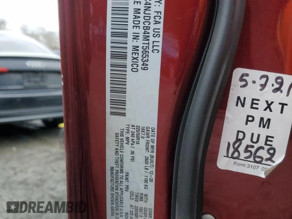 2021 Jeep Compass Limited with VIN 3C4NJDCB4MT565349, listed as a Copart auction lot 52520465 with 79,656 mi miles and Salvage title. Bid and sale history available at DreamBid. Image 13.